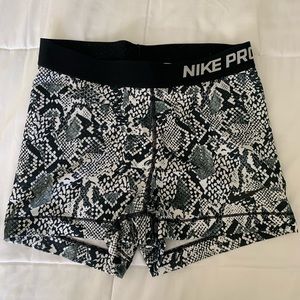 Nike women’s Pro 3” shorts - snake print
